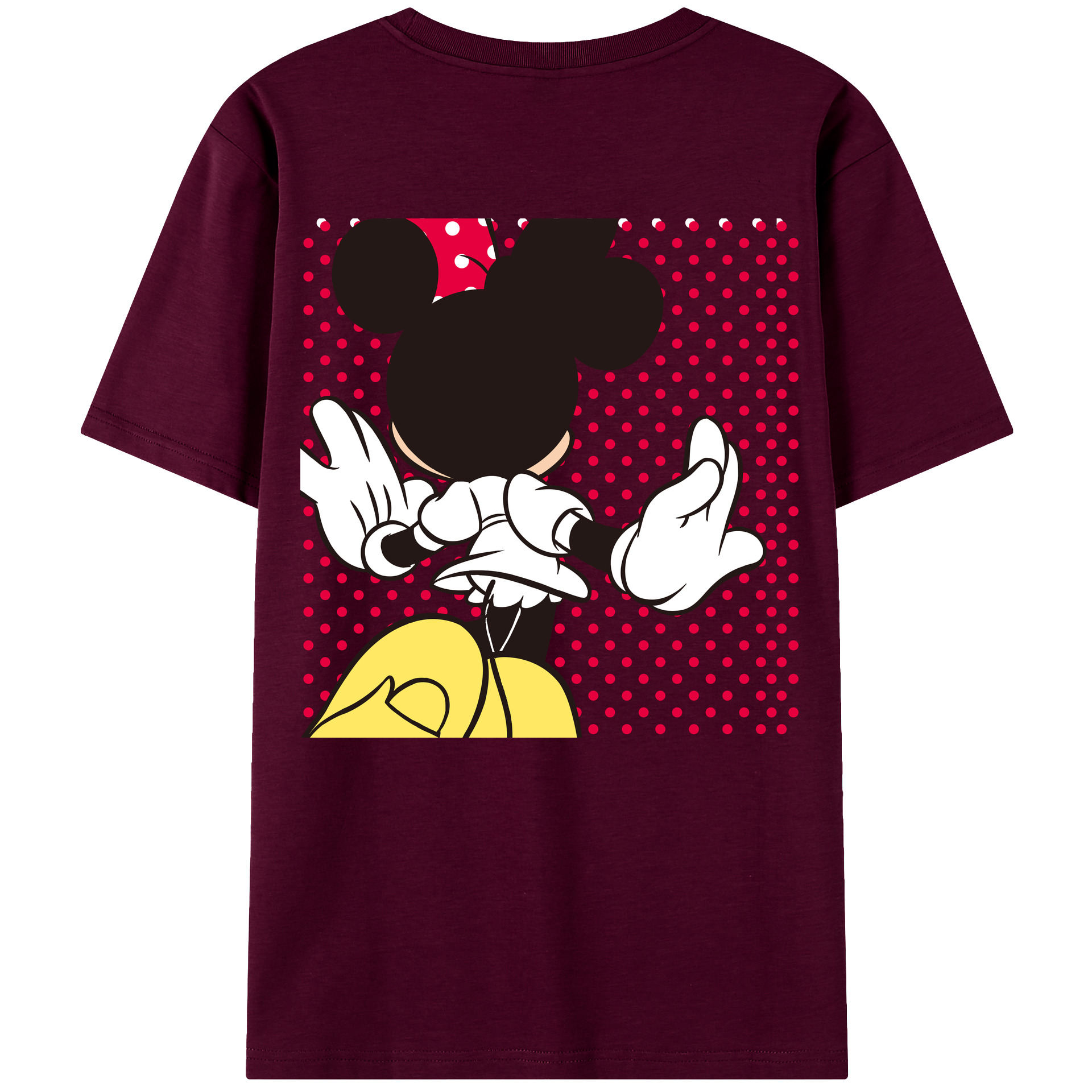 （画像用） ミッキーマウス Mickey Mouse レディース半袖Tシャツ(バックプリント)